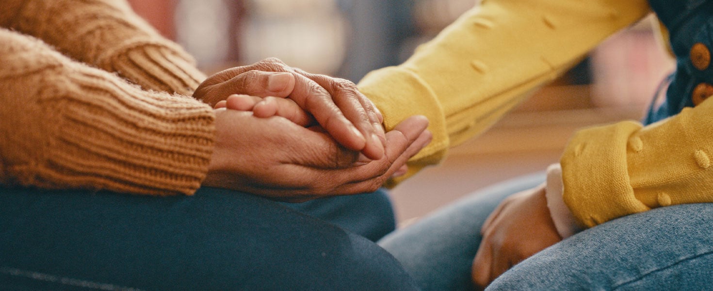 holding hand