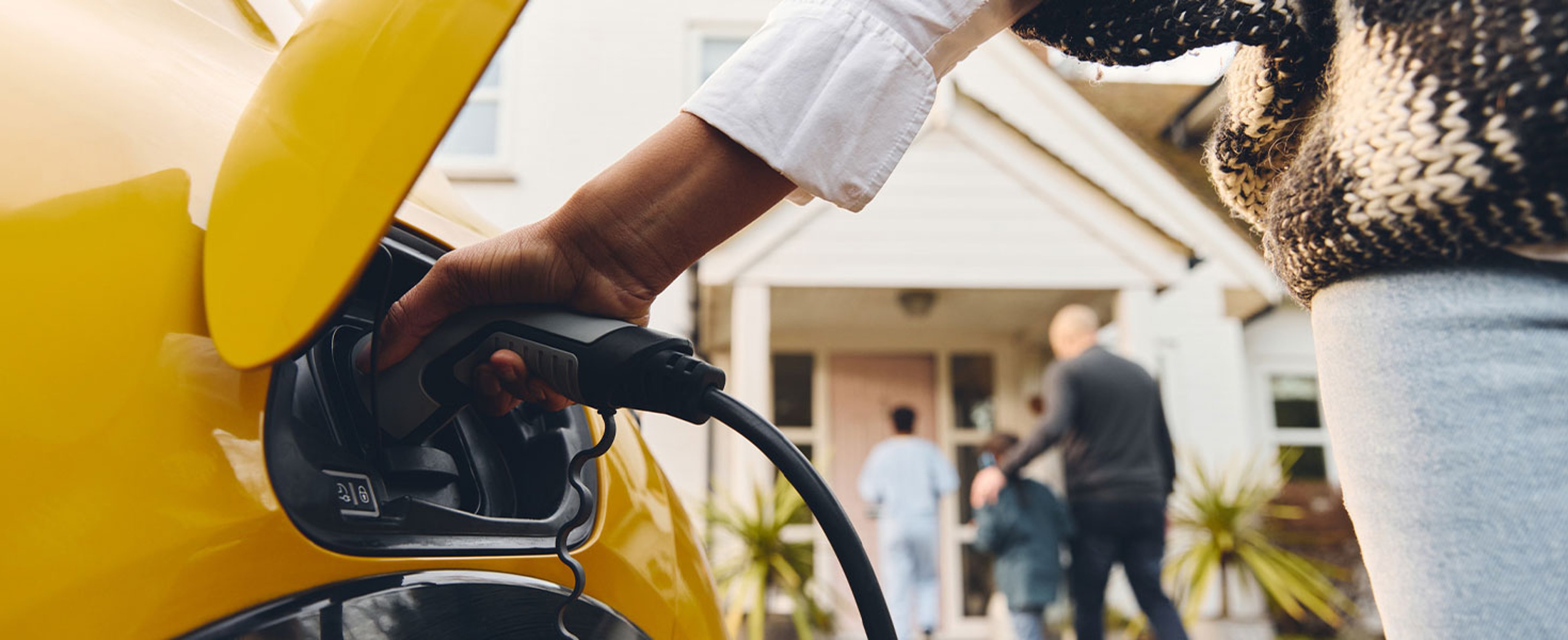 electric vehicle being charged