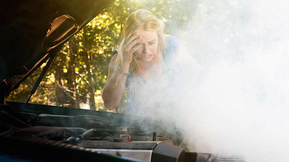 Car stopped due to overheating