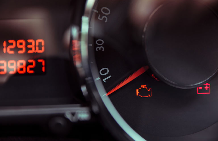 car warning lights on dashboard