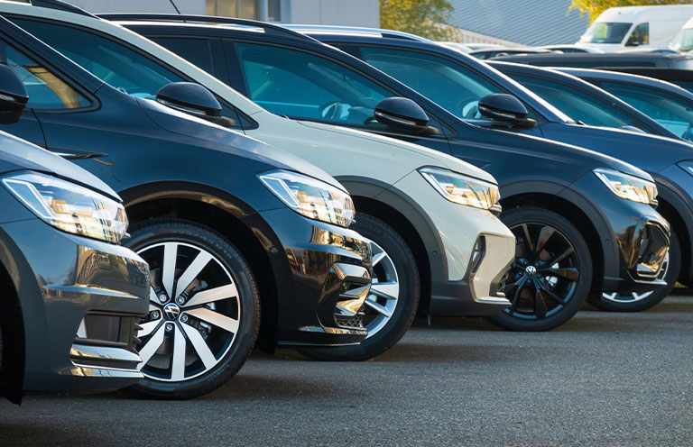 cars in a parking lot