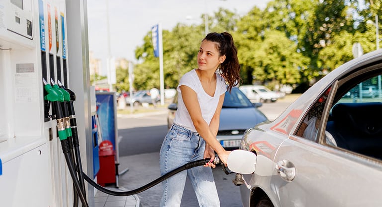 Girl at Gas station