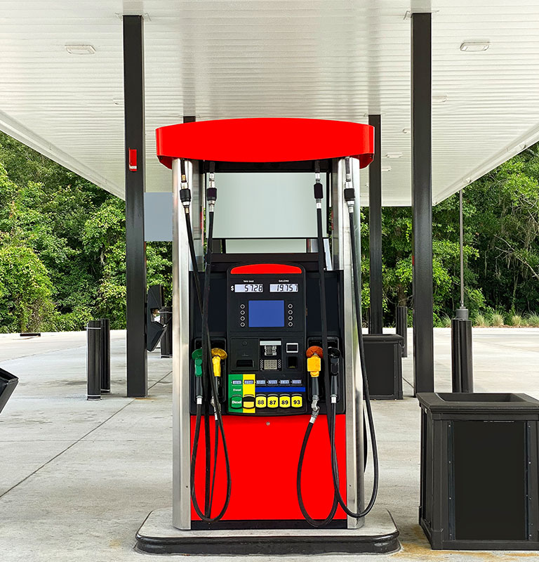 Fuel pump in a gas station; Credit: gerenme