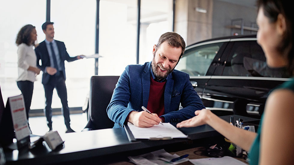 Signing for a new car