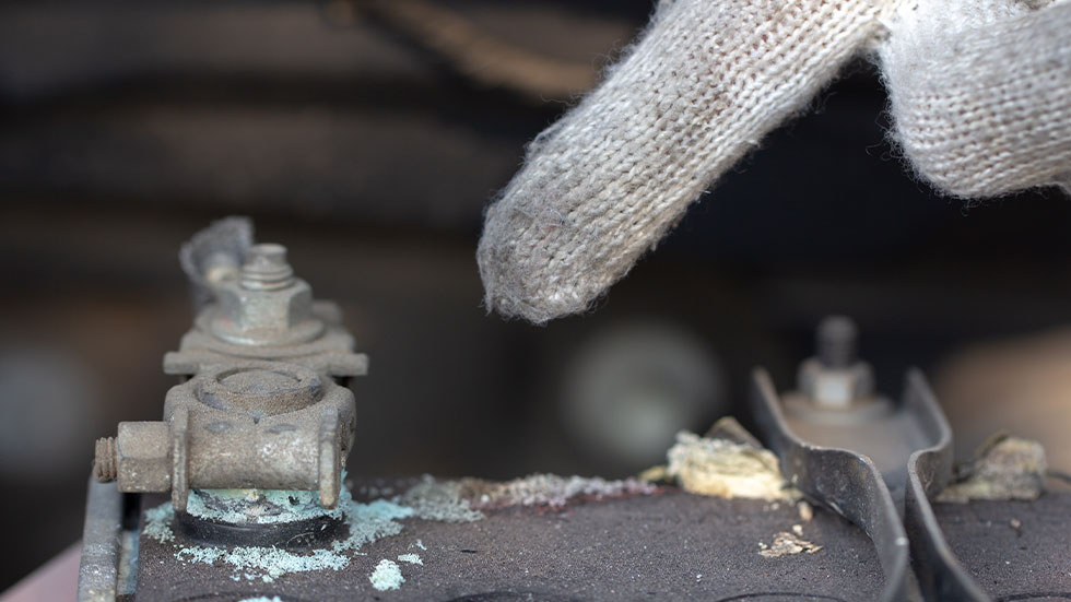 corroded battery