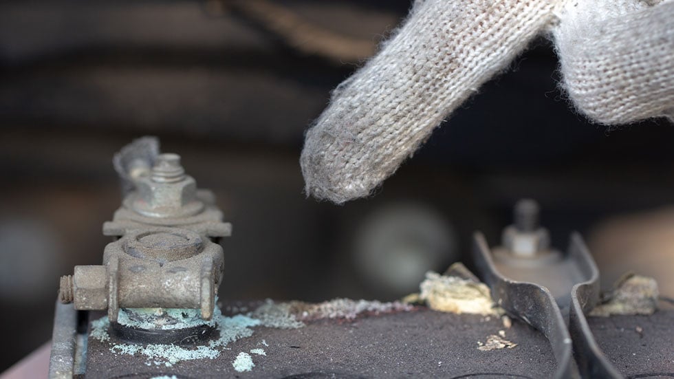 corroded battery