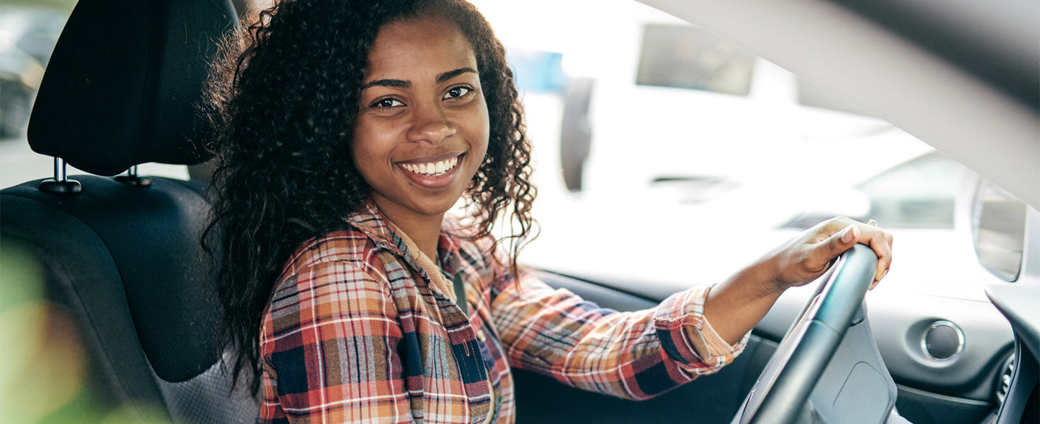 Teen Driver Behind the wheel of the car