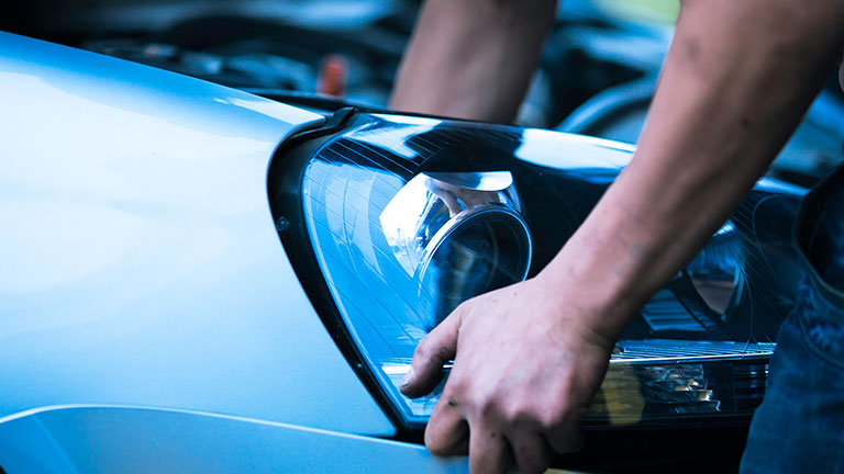 Customized car headlight; Credit: XH4D