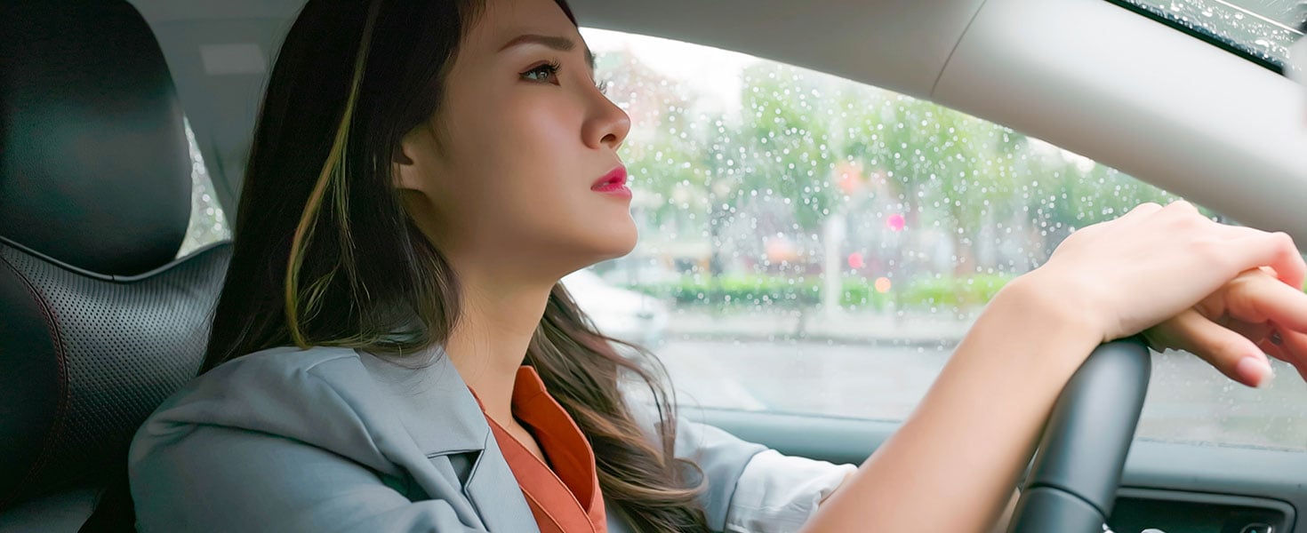 Woman in car