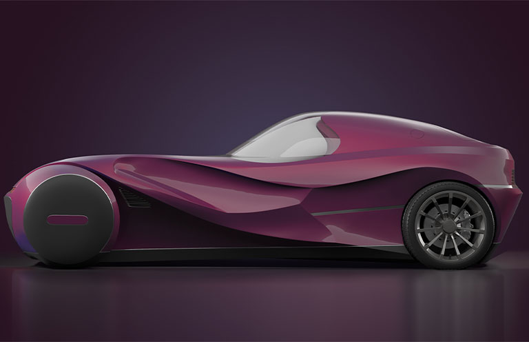 purple car