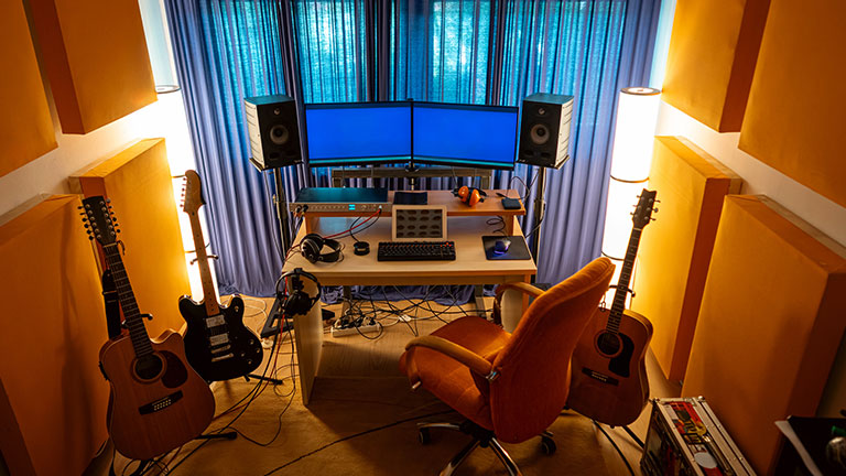 Modern recording studio