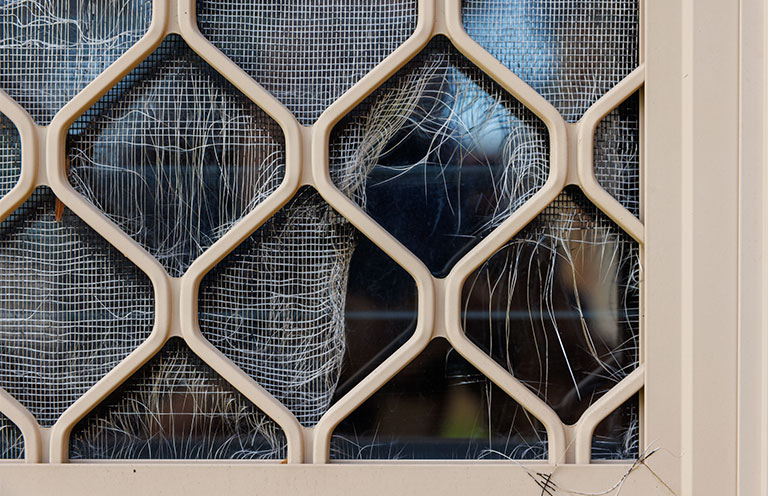 ripped mesh window screen