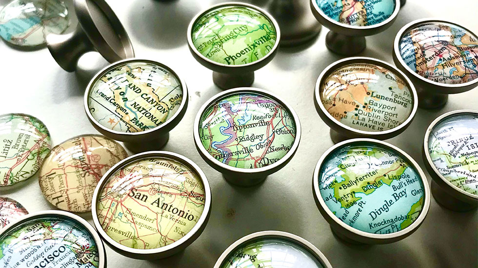 glass map knobs