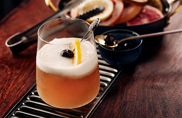mocktail with egg whites as froth