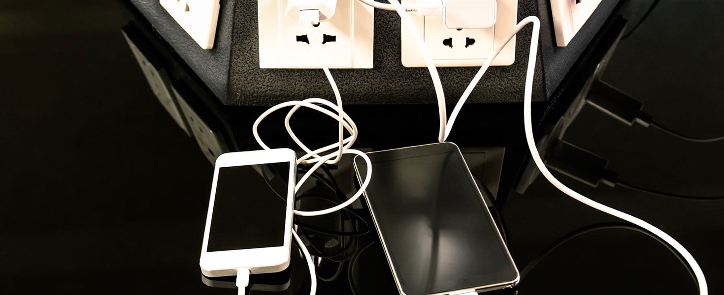 phones being charged