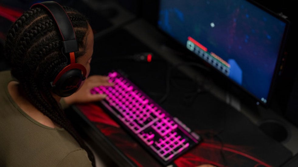 Girl gaming