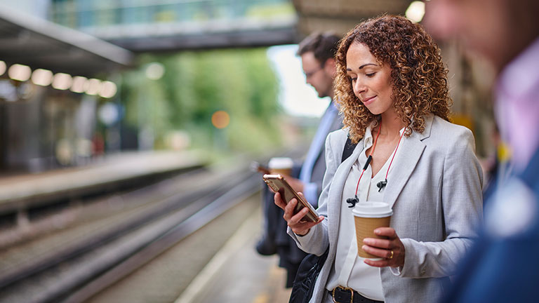 staying connected on the commute; Credit: sturti