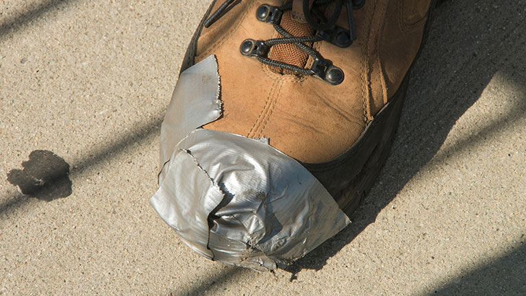 Duct Tape Shoe Repair By balashark