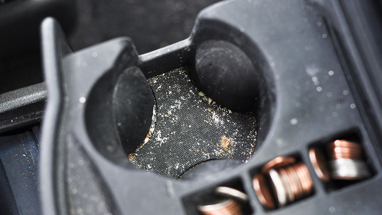 Crumbs in car