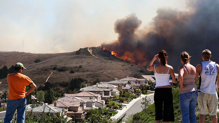 Brush Fire Threatening Homes Credit: f00sion