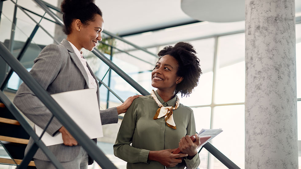 two women at the office