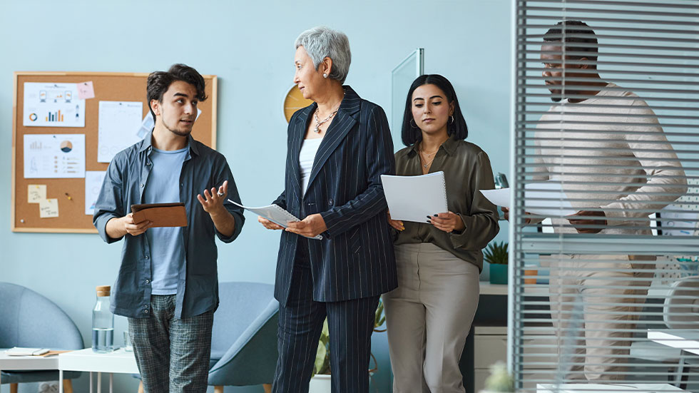 employees at the office