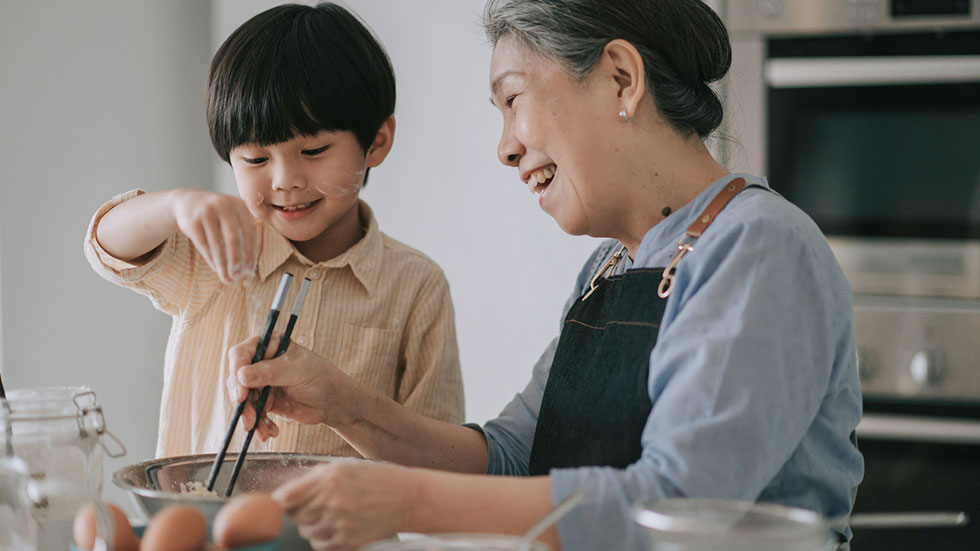 Baking with grandma