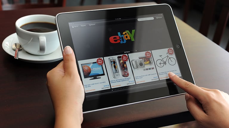 Shopping on Ebay with a tablet
