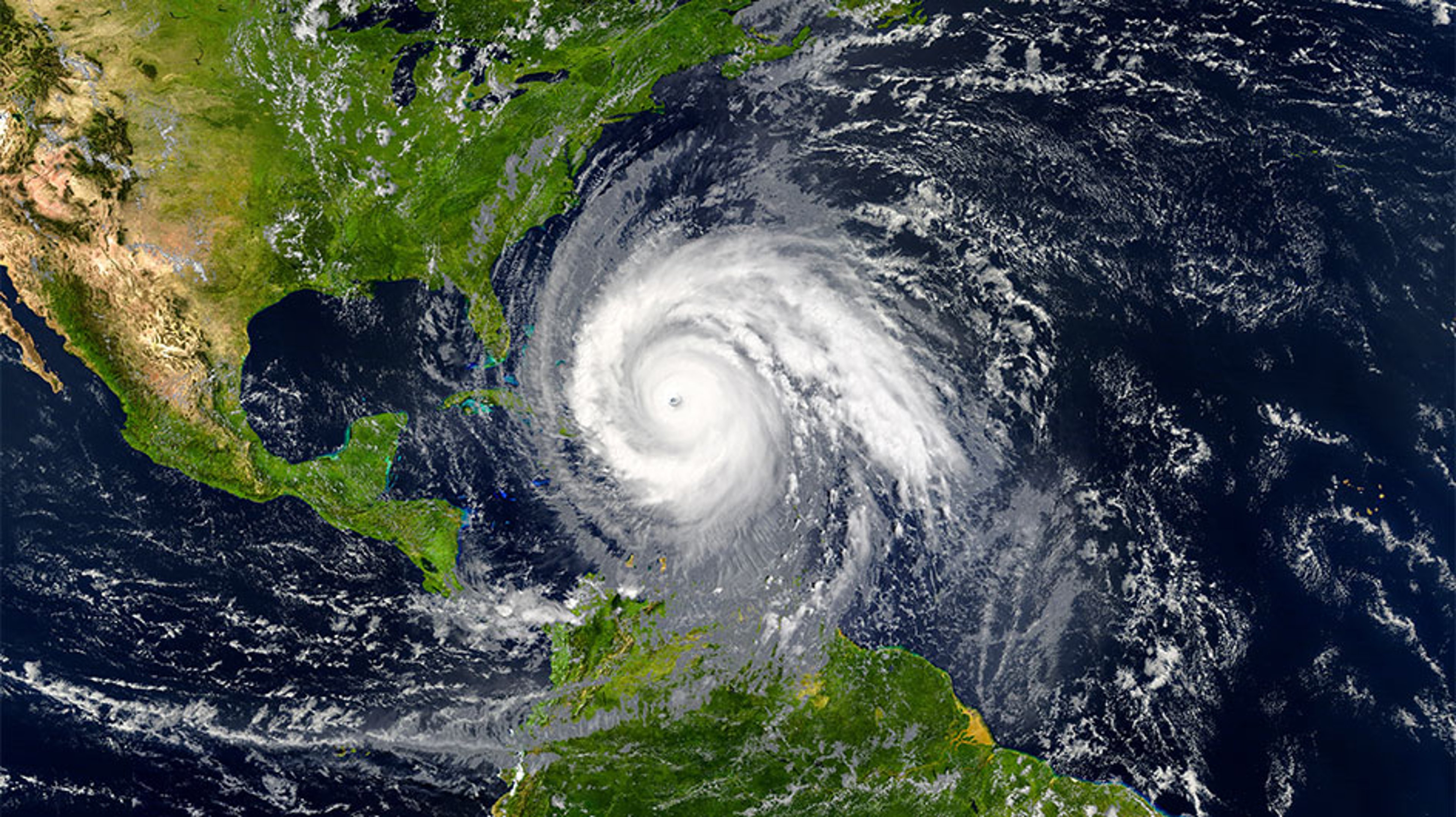 hurricane viewed from out of space