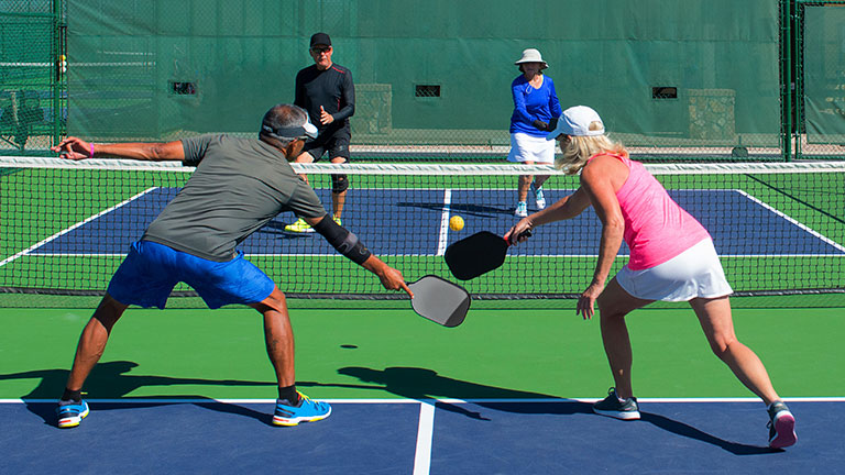 Pickleball Action - Mixed Doubles by Bob