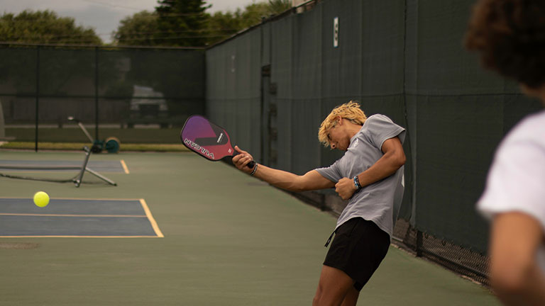 Pickleball celebrating point; Credit:andreswd