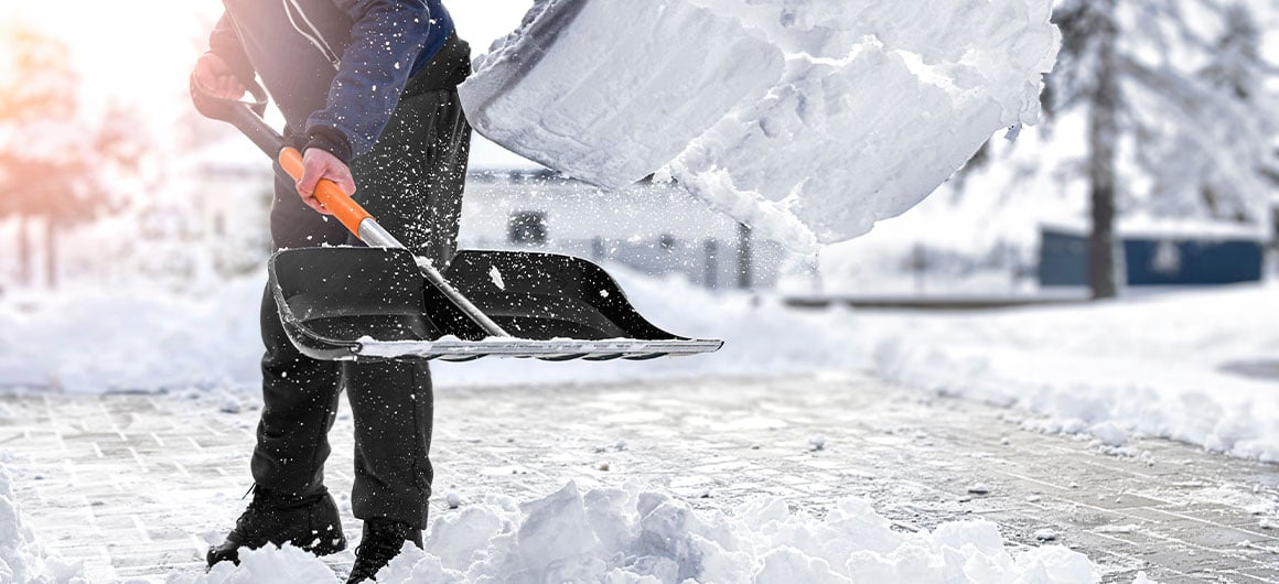shoveling snow