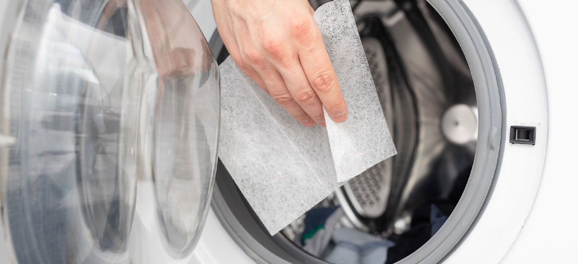 dryer sheet going into dryer