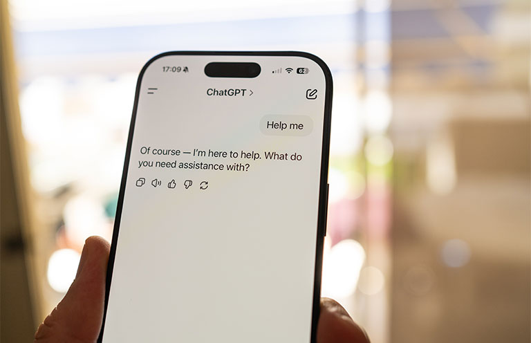 Chat GPT app open