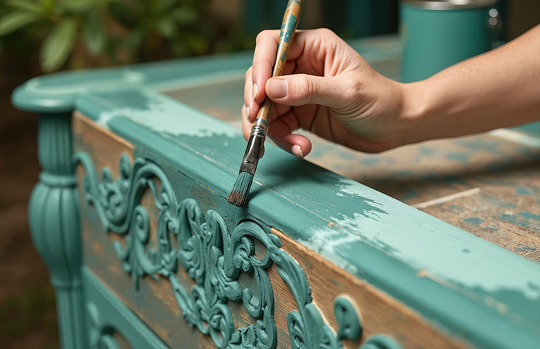 dresser being painted
