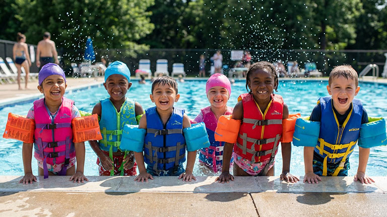 Children Safety Swim Day   Generated with Runway AI, Art Directed by Andrea M. Corbin 