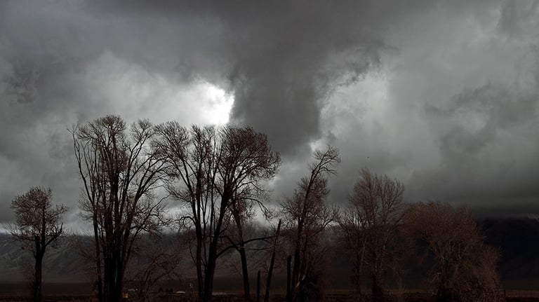 Funnel cloud dropping in East Central Idaho.