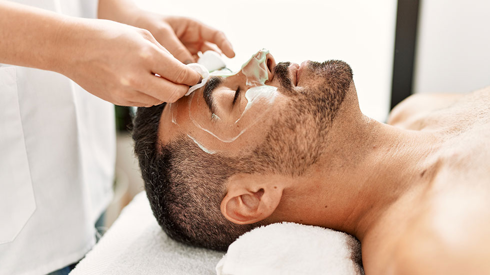 Man getting a facial