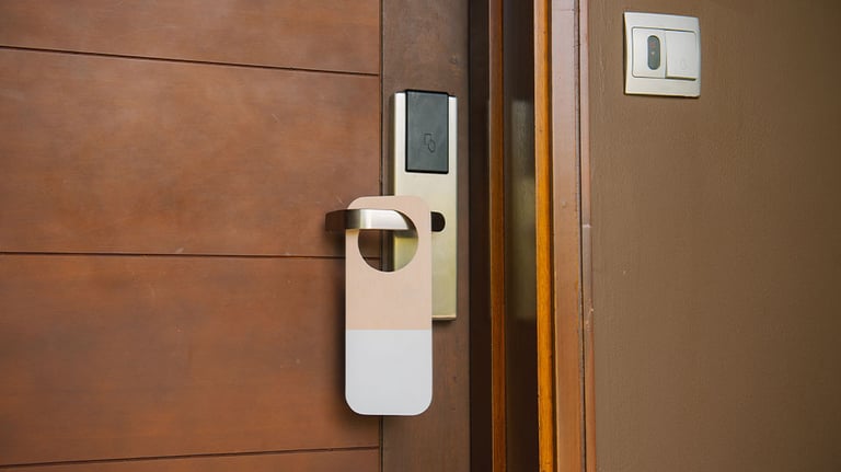 closed hotel door