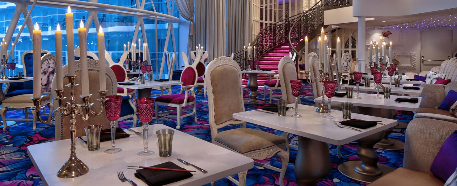 Wonderland Imaginative Cuisine restaurant on Royal Caribbean cruise ship