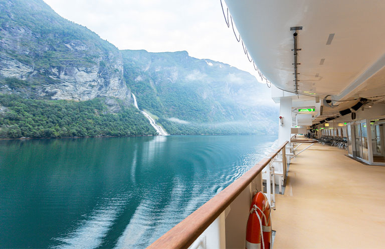 Fjord View on a Cruise Ship