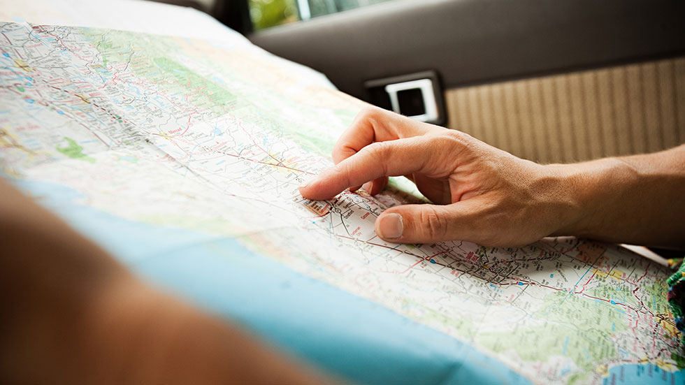 Map when traveling