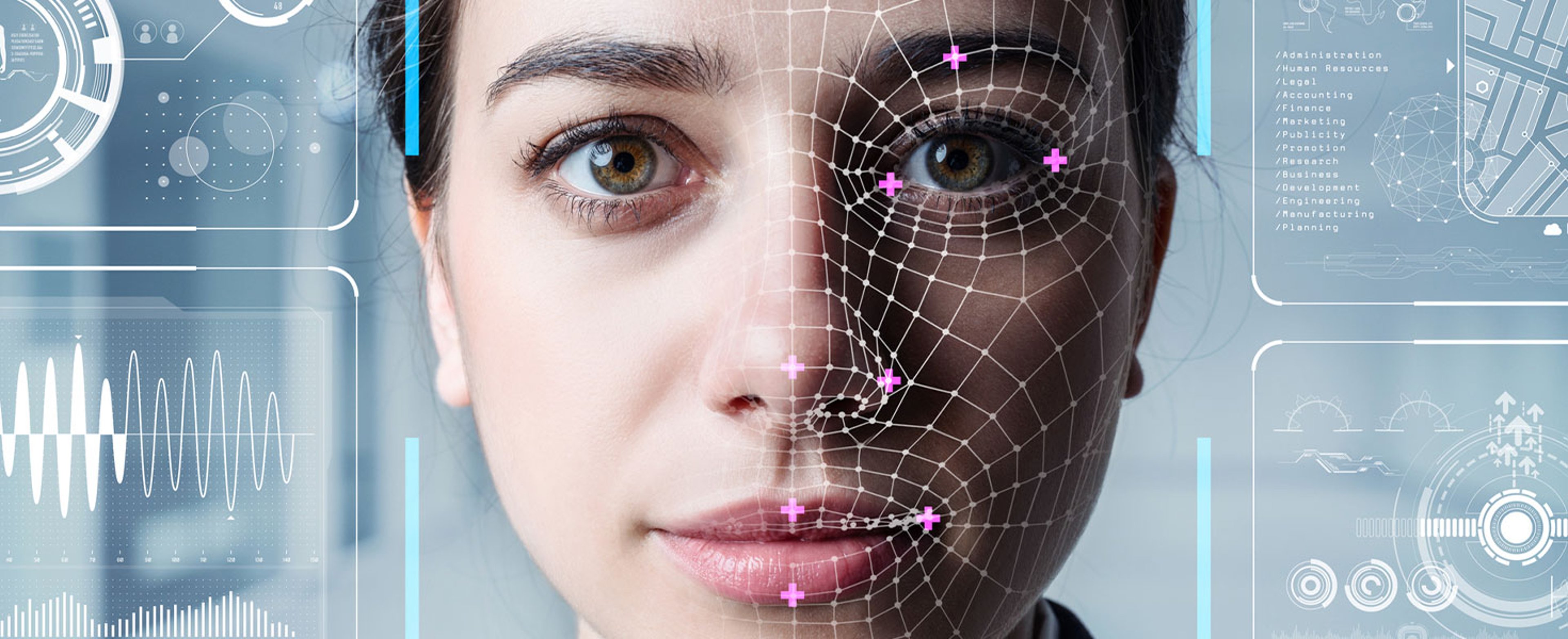 Authentication by facial recognition concept