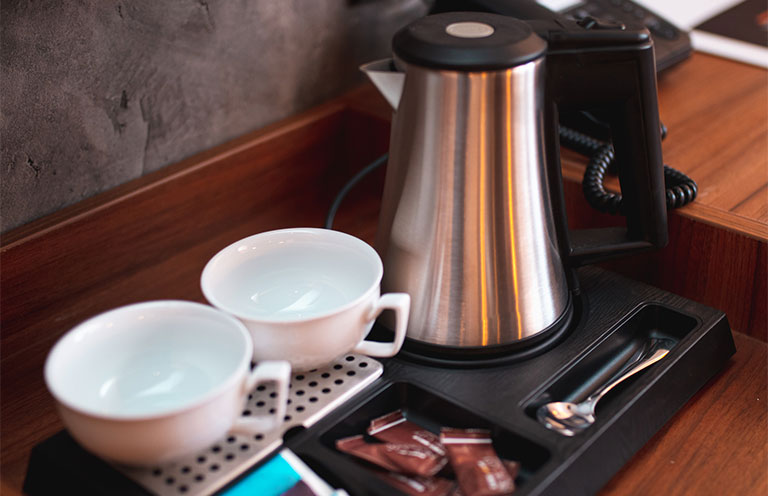 coffee area in hotel room