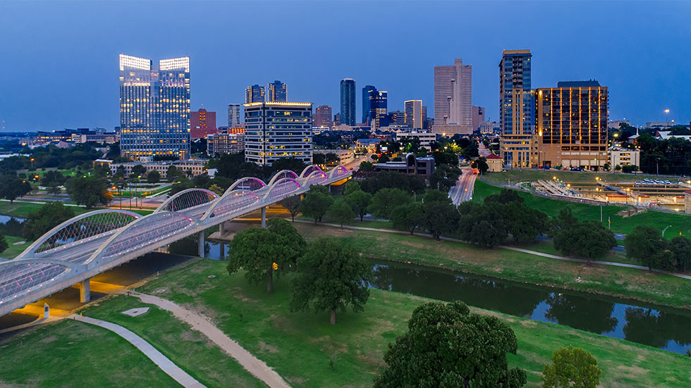 Aerial View Fort Worth, TX. Photo by Barbara/adobe.stock.com