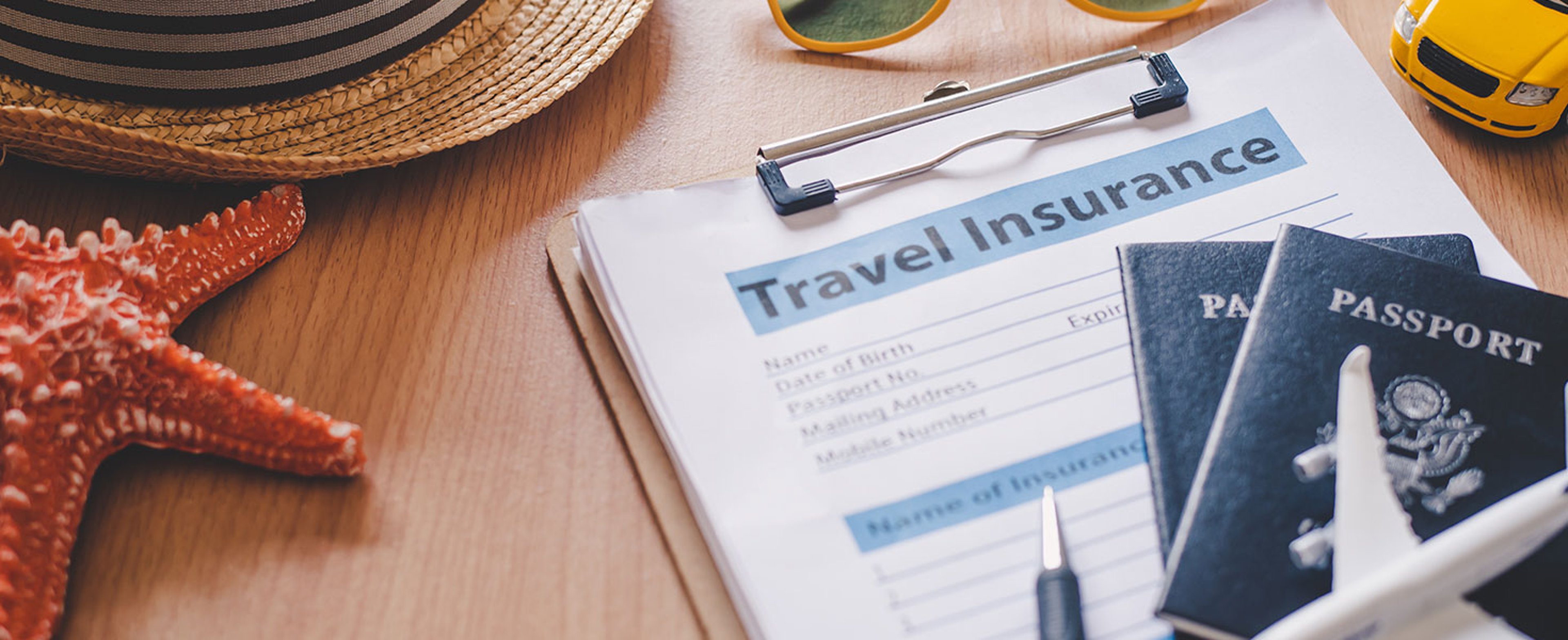 Travel insurance documents to help travelers feel confident in travel safety. by photobyphotoboy