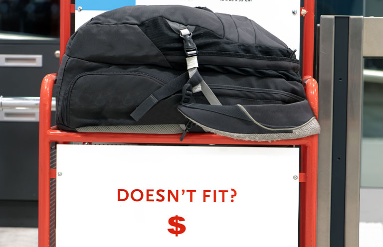 baggage sizing at airport