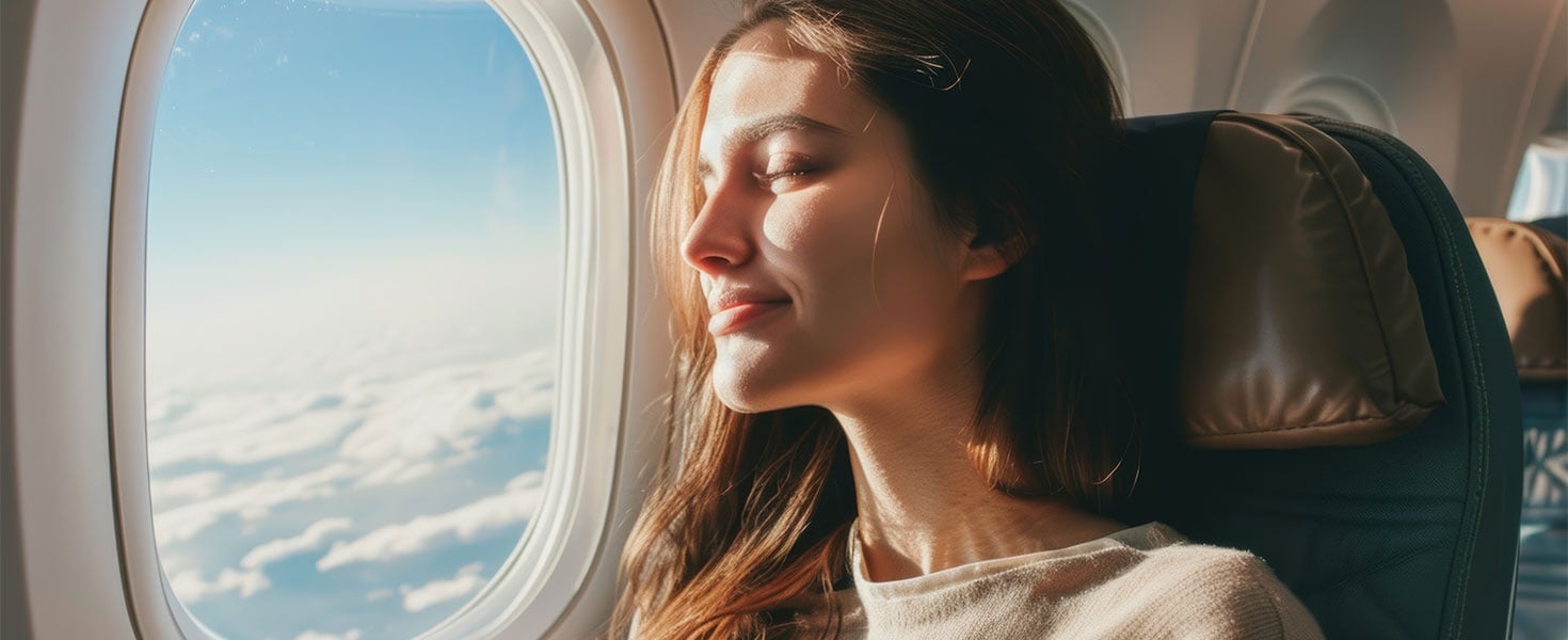woman on plane