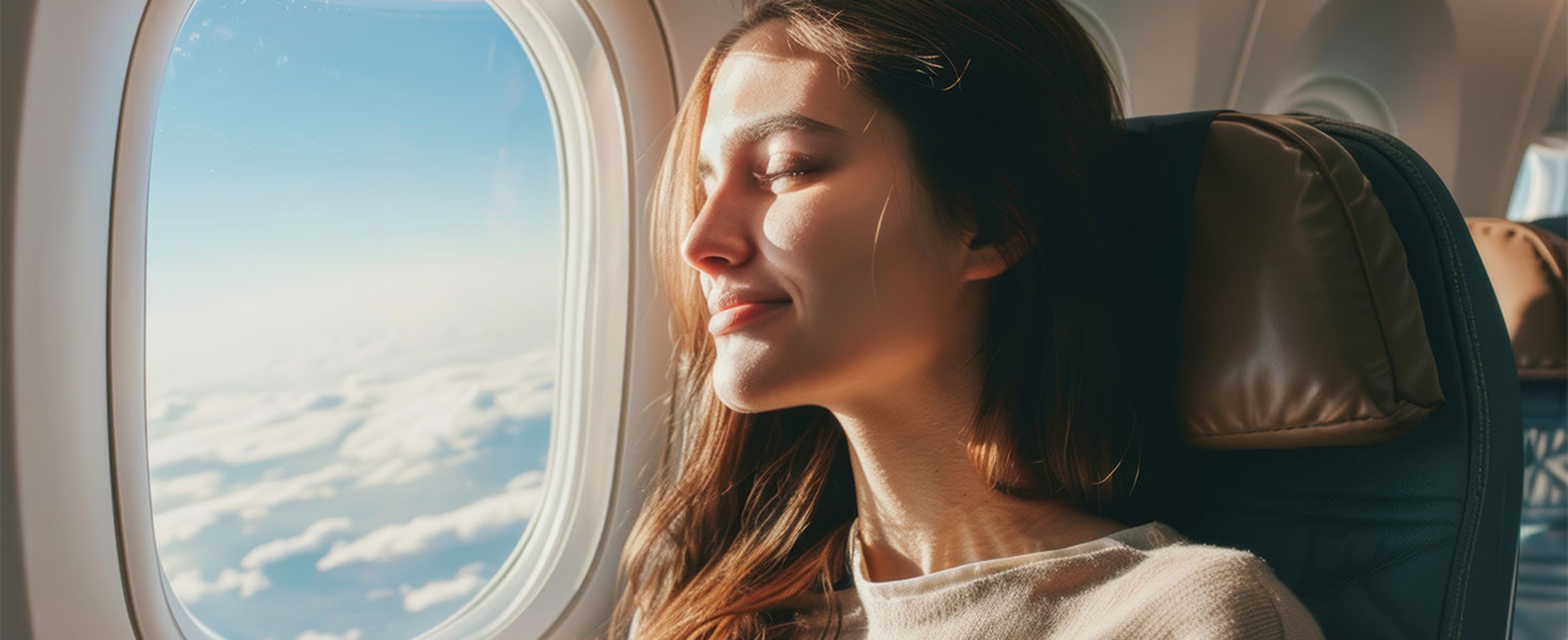 woman on plane