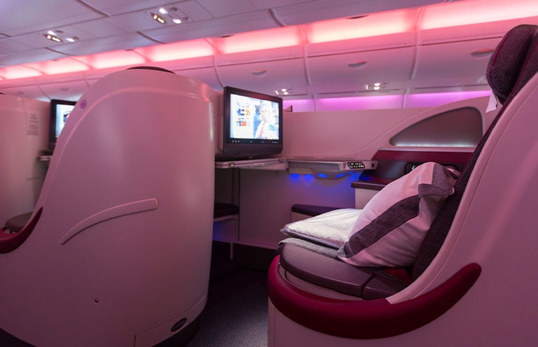 first class seating on plane